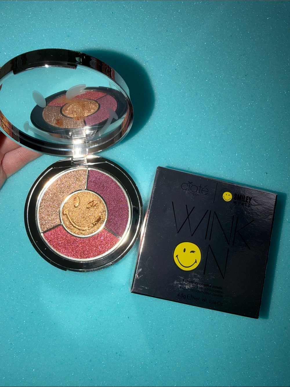 Wink On Trio Shimmer Eyeshadow Palette - Gold & Pink